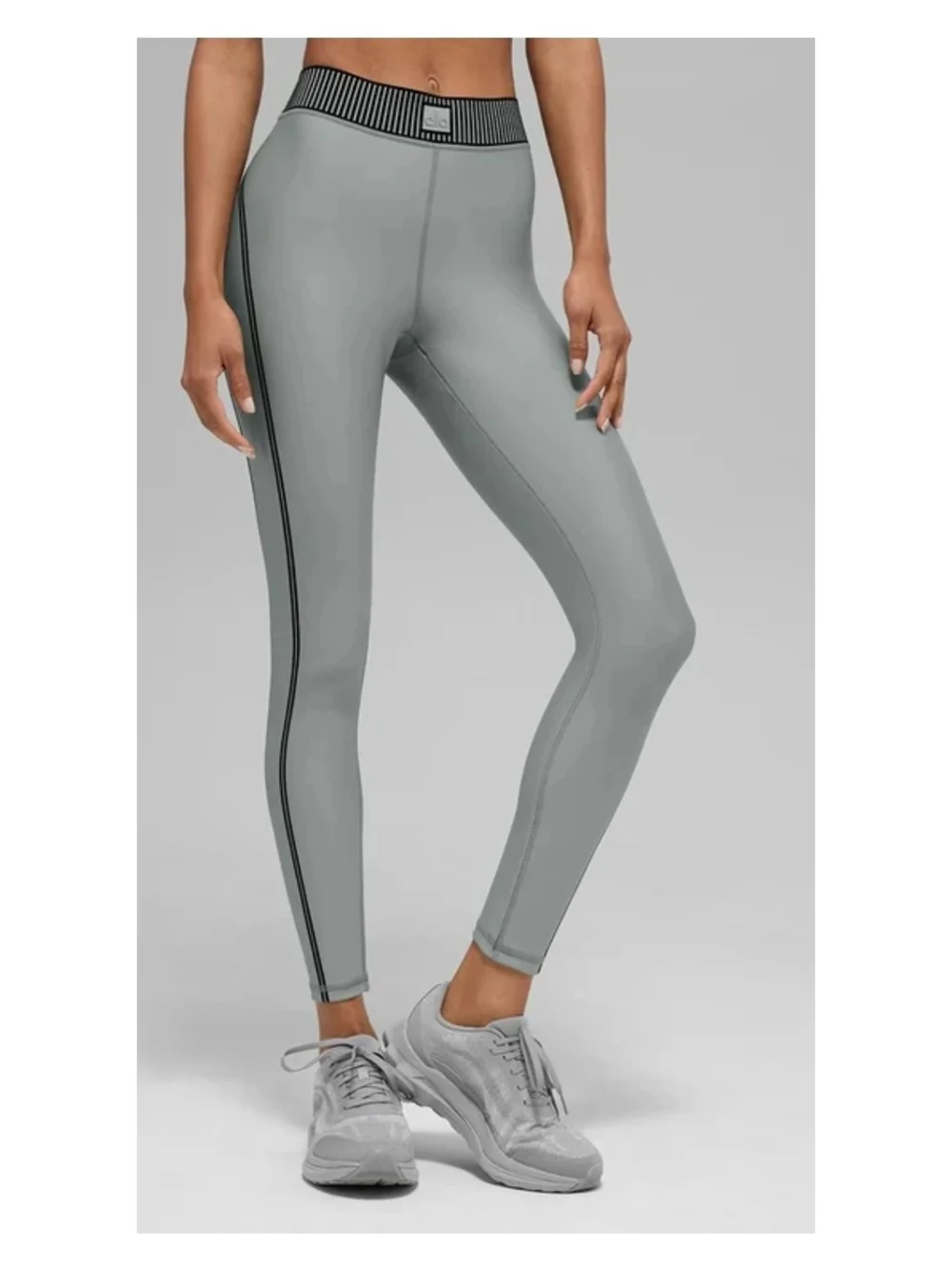 NWT Alo Airlift Line Up High Waist Lunar Grey 7/8 Line Up Leggings Sz S